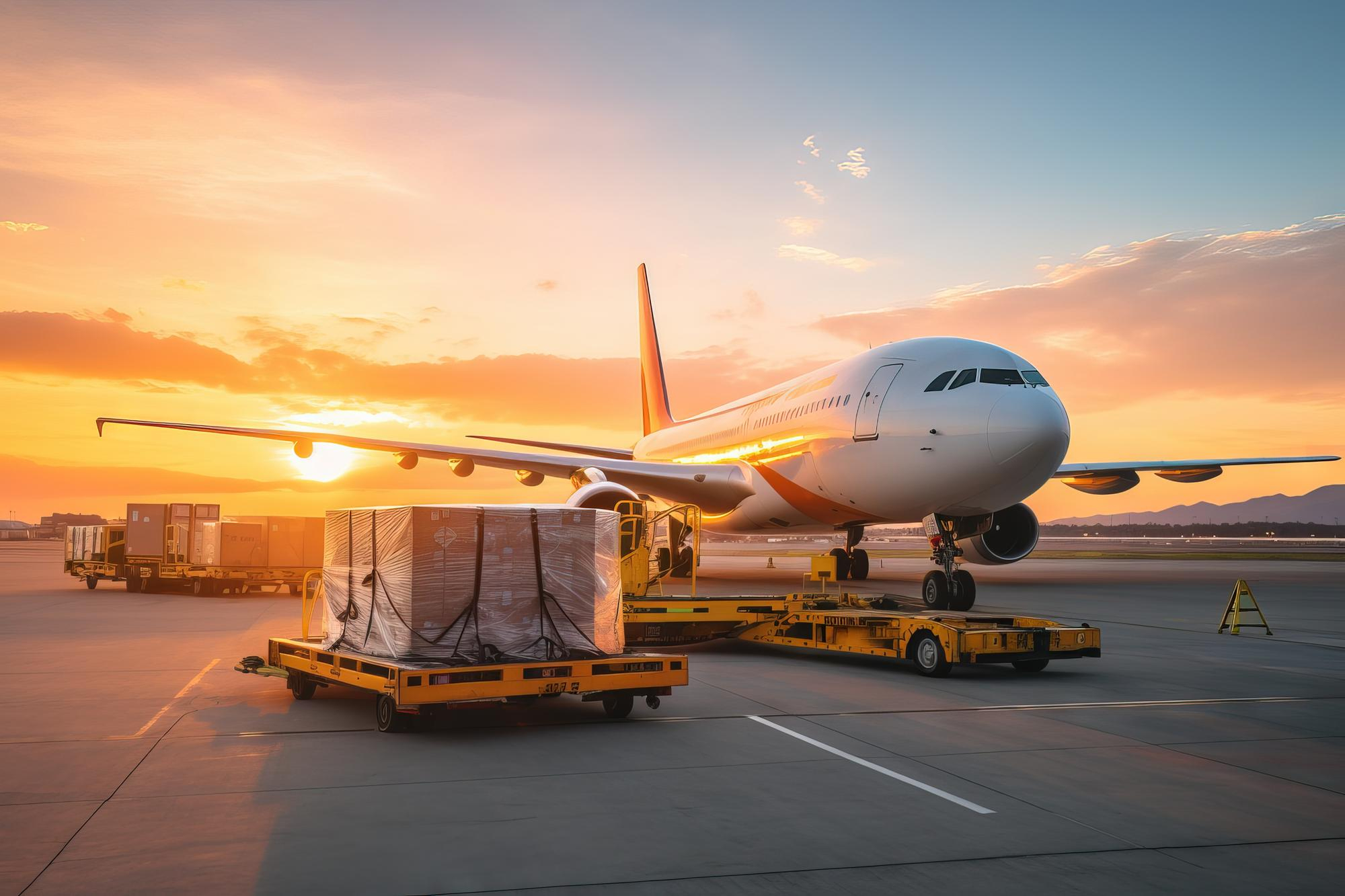 Carga sendo operada em aeroporto